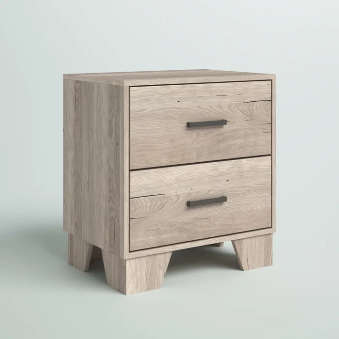 Beckville 23.8'' Tall 2 - Drawer Nightstand in Light Oak