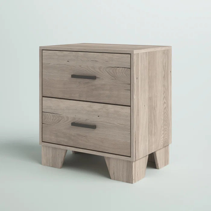 Beckville 23.8'' Tall 2 - Drawer Nightstand in Light Oak