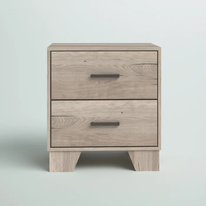 Beckville 23.8'' Tall 2 - Drawer Nightstand in Light Oak