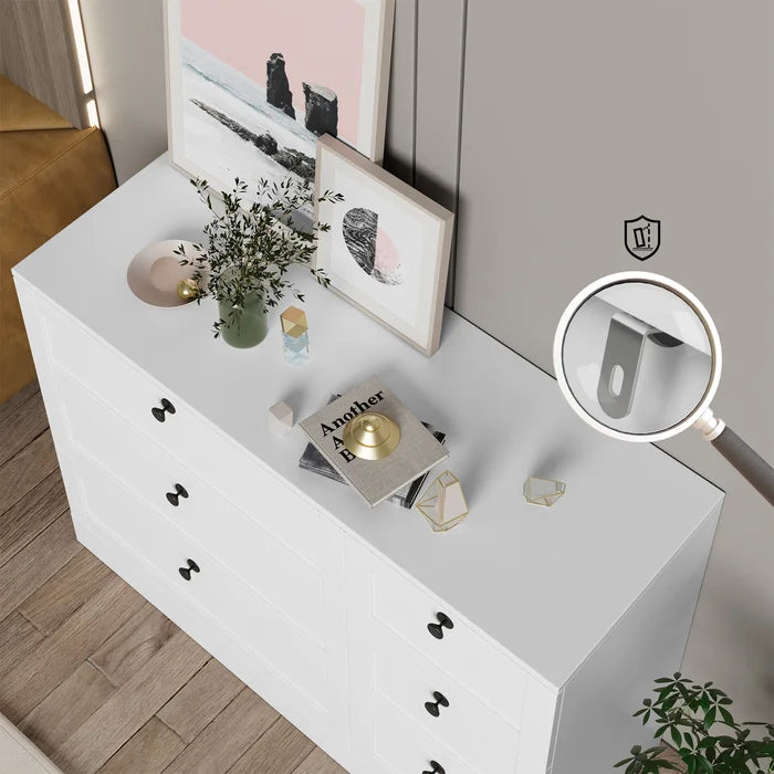 Beckwourth 6 Drawer 43.31'' W Double Dresser Offer Plenty Storage Space