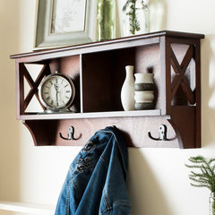 28'' Wide 3 Hook Wall Mounted Coat Rack with Storage Bringing Order To Busy Entryways Living Areas and Master Suites Just Became Easier