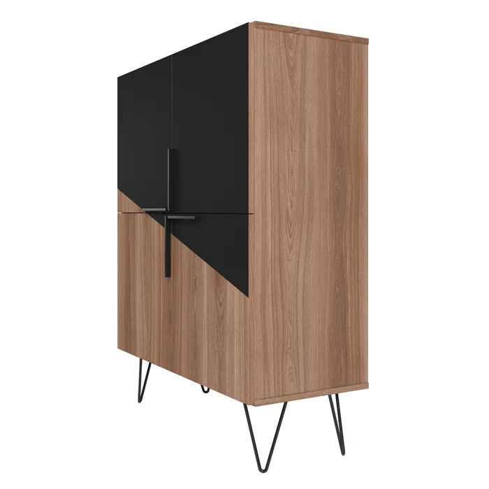 Brown/Black Beekman 43.7 Low Cabinet With 4 Shelves Perfect Organizer