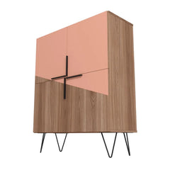 Brown/Pink Beekman 43.7 Low Cabinet With 4 Shelves