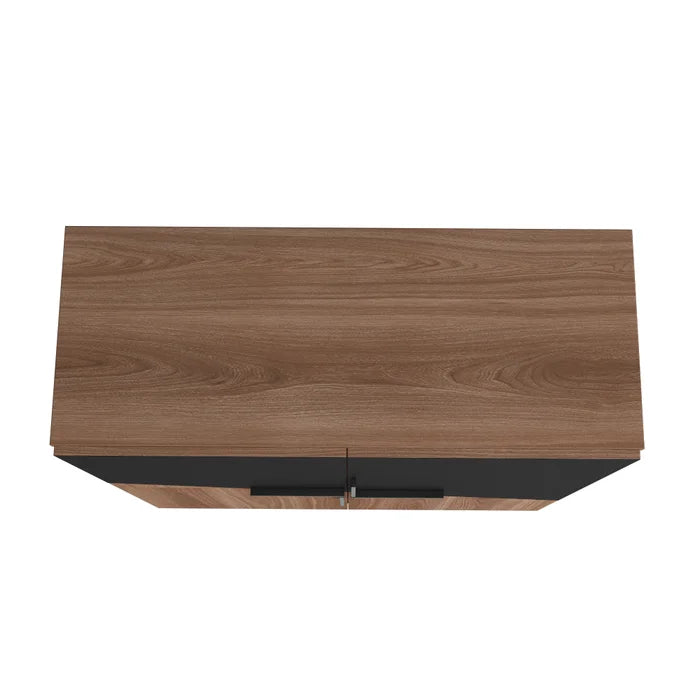 Brown/Black Beekman 43.7 Low Cabinet With 4 Shelves Perfect Organizer