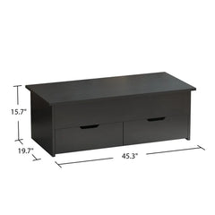 Black Beier Solid Coffee Table Lift Top Perfect for Living Room