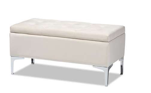 Neymar Upholstered Storage Bench Contemporary Bench with Deep Storage