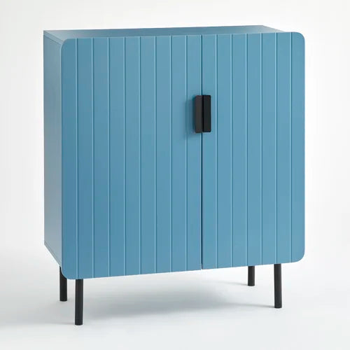 Blue Belfast 36'' Tall 2 Door Accent Cabinet Crafted of Sturdy MDF