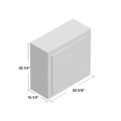Solid WoodBelisario 4 Drawer 36.6'' W Dresser Modern Style