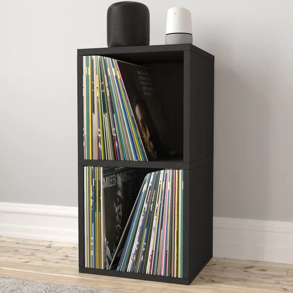 Black Bellwood Multimedia Media Shelves 2-Shelf Provide Storage Space