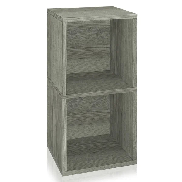 Gray Bellwood Multimedia Media Shelves Offer Plenty Storage Space