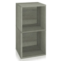 Gray Bellwood Multimedia Media Shelves Offer Plenty Storage Space