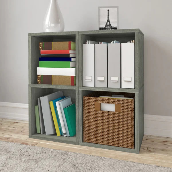Gray Bellwood Multimedia Media Shelves Offer Plenty Storage Space