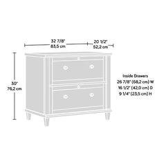 Belmeade 32.8'' Wide 2 Drawer Vertical Filing Cabinet Indoor Aesthetic Design