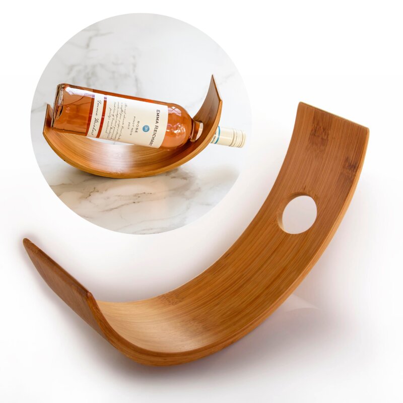 Bottle Solid Wood Tabletop Wine Bottle Rack in Brown Your Favorite Wine Rack