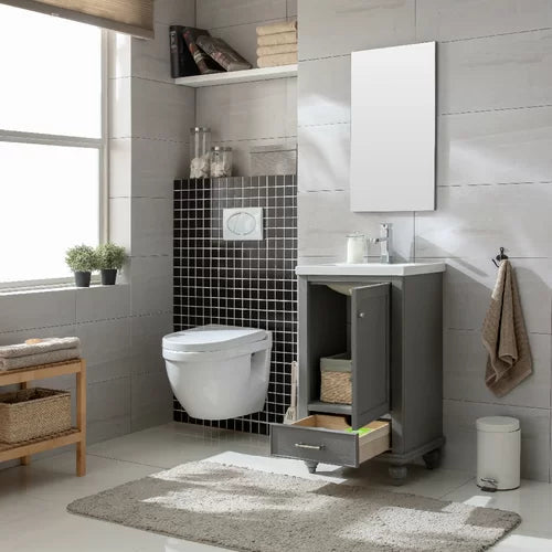Grain Gray Belton 20" Single Bathroom Vanity Set Indoor Design