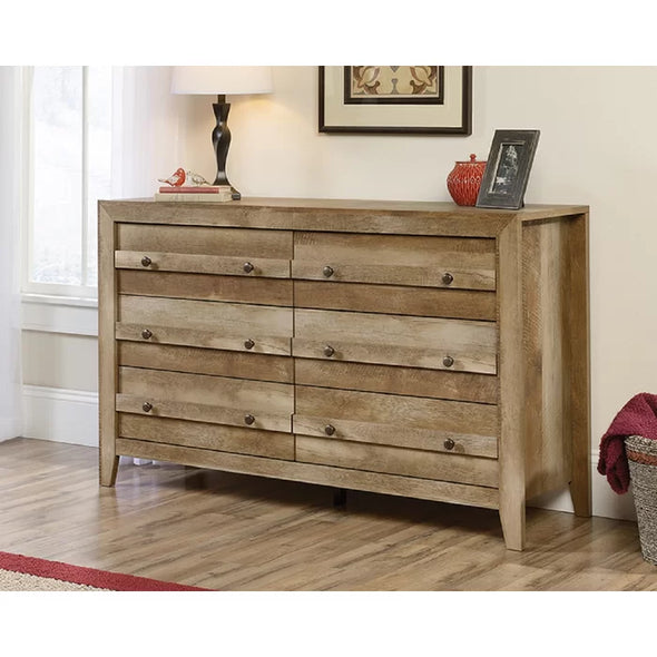 Belvue 6 Drawer 57'' W Double Dresser Rustic Simplicity to your Home Decor