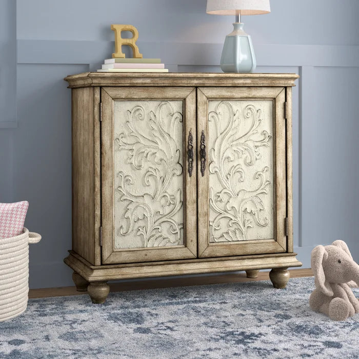 Natural/Cream Bensonhurst 34'' Tall 2 - Door Accent Cabinet