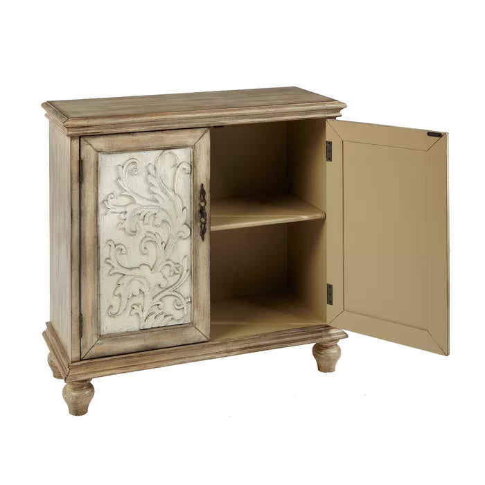 Natural/Cream Bensonhurst 34'' Tall 2 - Door Accent Cabinet