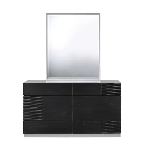 Bernice 8 Drawer 55'' W with Mirror Design Face Drawers