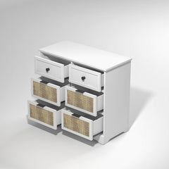 White Berryville 6 Drawer 29.8'' W Double Dresser Coastal Style to your Home