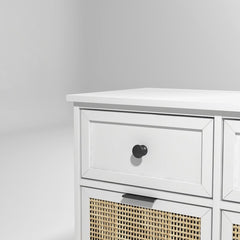 White Berryville 6 Drawer 29.8'' W Double Dresser Coastal Style to your Home