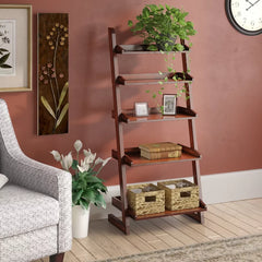 Berthilde 55'' H x 23.75'' W Ladder Bookcase Tray-Design Shelving Ample Space for Display