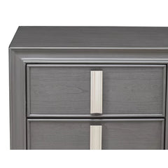 Berwick 28.5'' Tall 2 - Drawer Nightstand in Gray/White