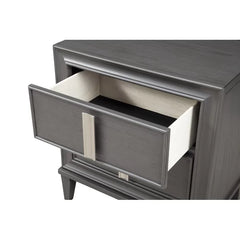 Berwick 28.5'' Tall 2 - Drawer Nightstand in Gray/White