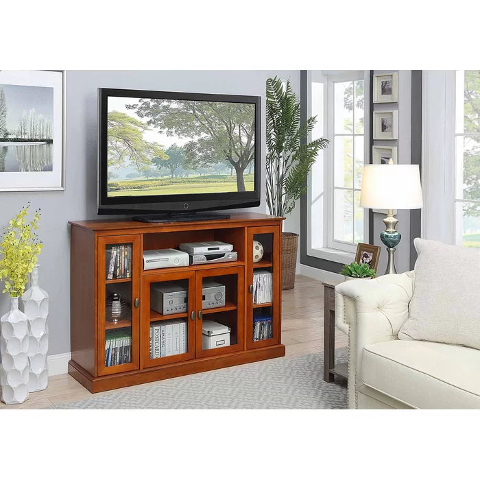 Espresso Beste TV Stand for TVs up to 58" Blend of Solid and Engineered Wood
