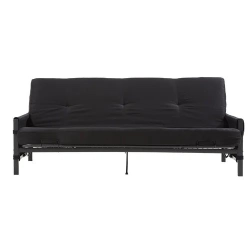Betsayda Full 76'' Wide Tufted Back Futon And Mattress with Storage