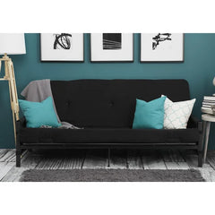 Betsayda Full 76'' Wide Tufted Back Futon And Mattress with Storage