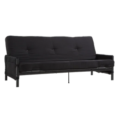 Betsayda Full 76'' Wide Tufted Back Futon And Mattress with Storage