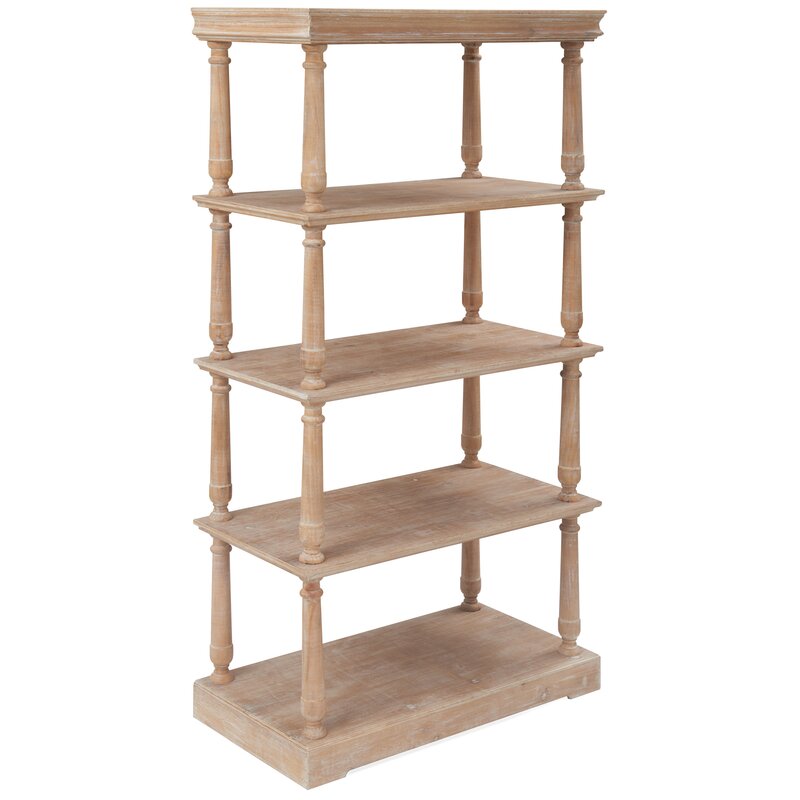 60.4'' H x 29.92'' W Etagere Bookcase Four Shelves Offer Plenty of Storage for your Living Room, Bedroom, Entryway or Home Office