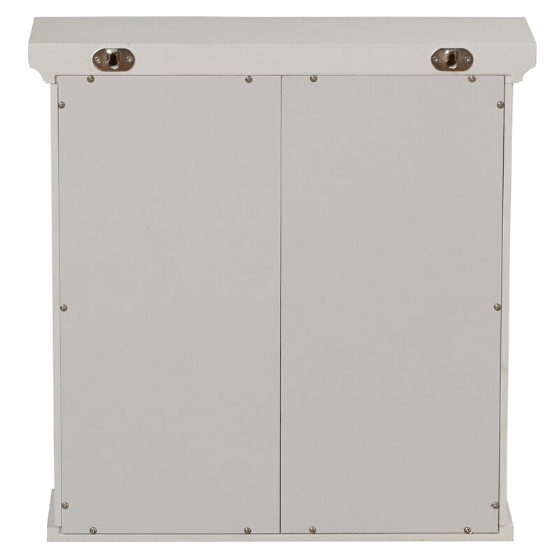 Bright White Bexley Surface Mount Framed 1 Door Medicine Cabinet with Adjustable Shelves Adds Extra Storage To Your Bathroom