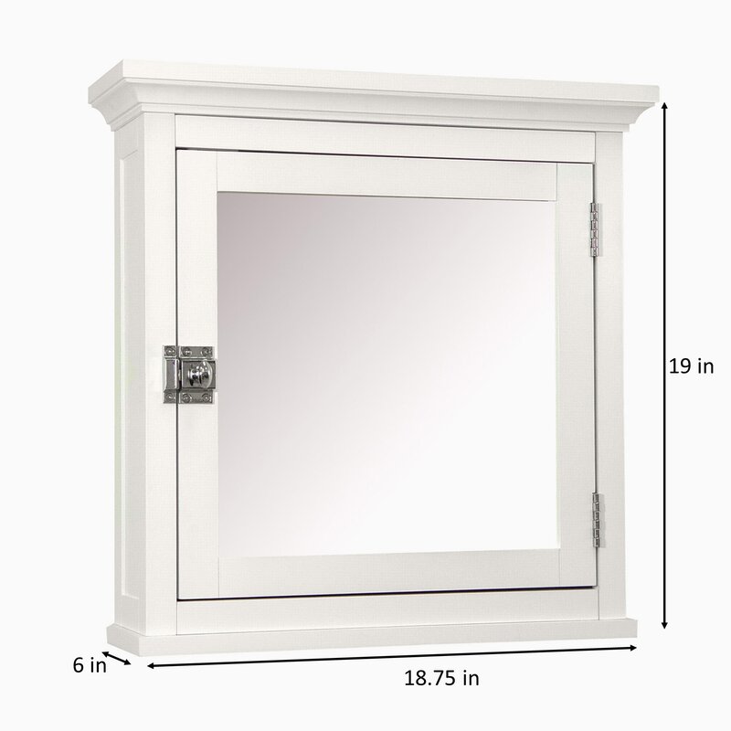 Bright White Bexley Surface Mount Framed 1 Door Medicine Cabinet with Adjustable Shelves Adds Extra Storage To Your Bathroom