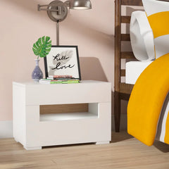 Gloss White Beyond 16'' Tall 2 - Drawer Nightstand Contemporary Design