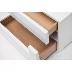 Gloss White Beyond 16'' Tall 2 - Drawer Nightstand Contemporary Design