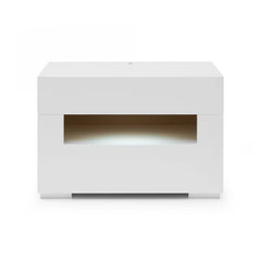 Gloss White Beyond 16'' Tall 2 - Drawer Nightstand Contemporary Design
