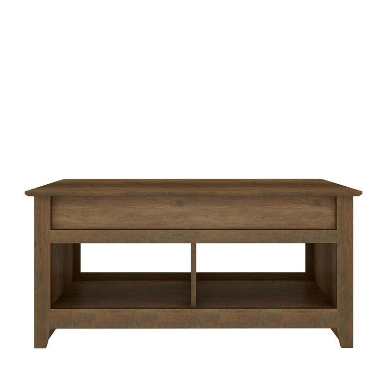 Knotty Oak Bianka Lift Top Coffee Table Neutral Wood Grain