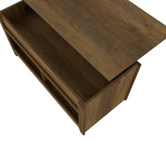 Knotty Oak Bianka Lift Top Coffee Table Neutral Wood Grain