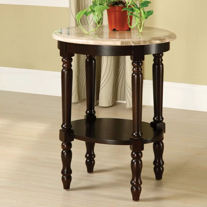 Dark Cherry Biddlesden 26'' Tall End Table Perfect for Living Room