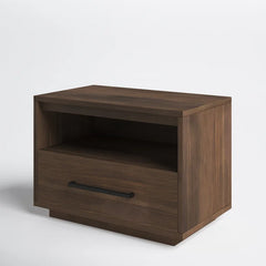Dark Chocolate Bilmont 17.7'' Tall 1 - Drawer Solid Wood Nightstand