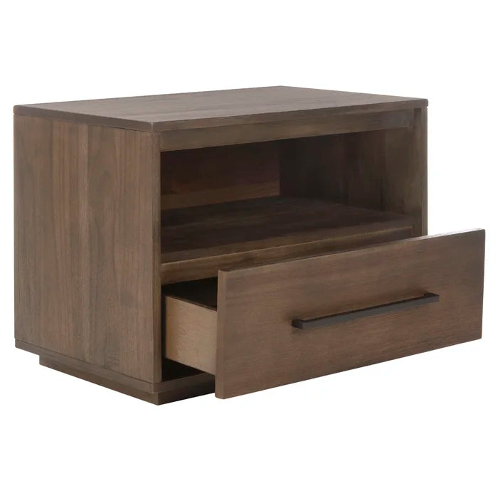 Dark Chocolate Bilmont 17.7'' Tall 1 - Drawer Solid Wood Nightstand