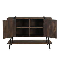 Dark Pine Bima 46.5'' Wide Server Middle Divider and a Shelf