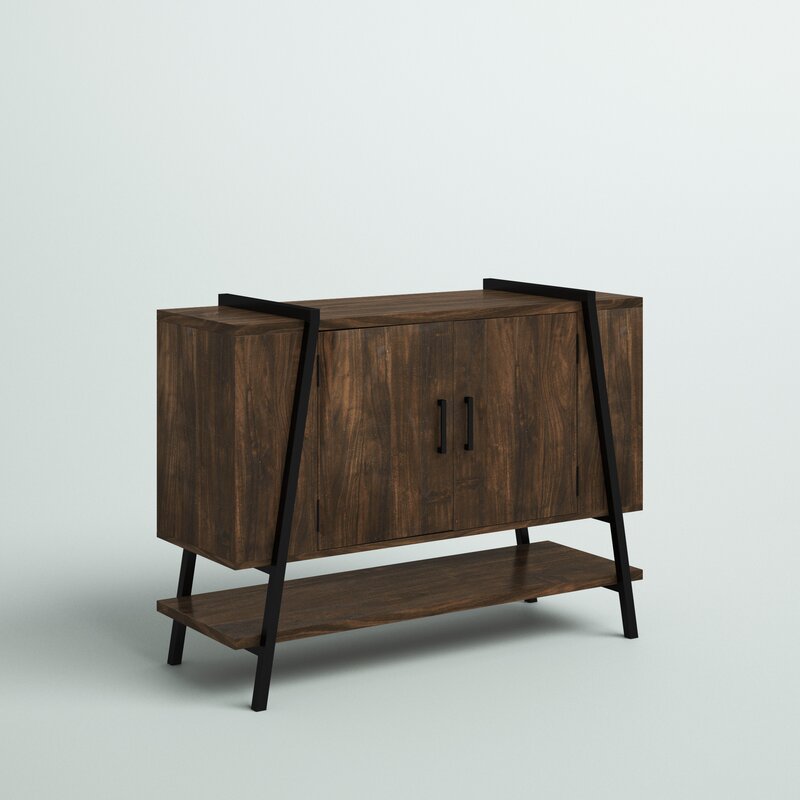 Dark Pine Bima 46.5'' Wide Server Middle Divider and a Shelf