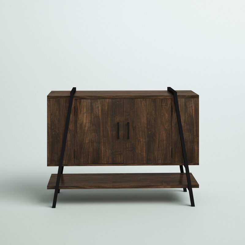 Dark Pine Bima 46.5'' Wide Server Middle Divider and a Shelf