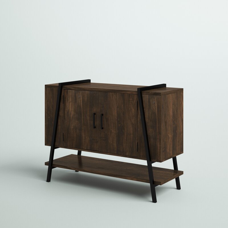 Dark Pine Bima 46.5'' Wide Server Middle Divider and a Shelf