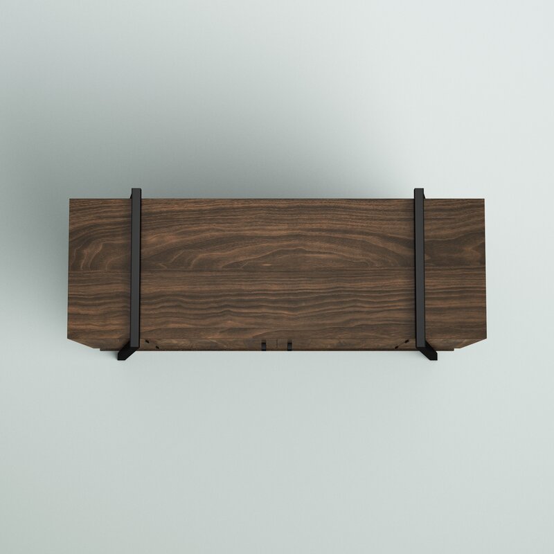 Dark Pine Bima 46.5'' Wide Server Middle Divider and a Shelf