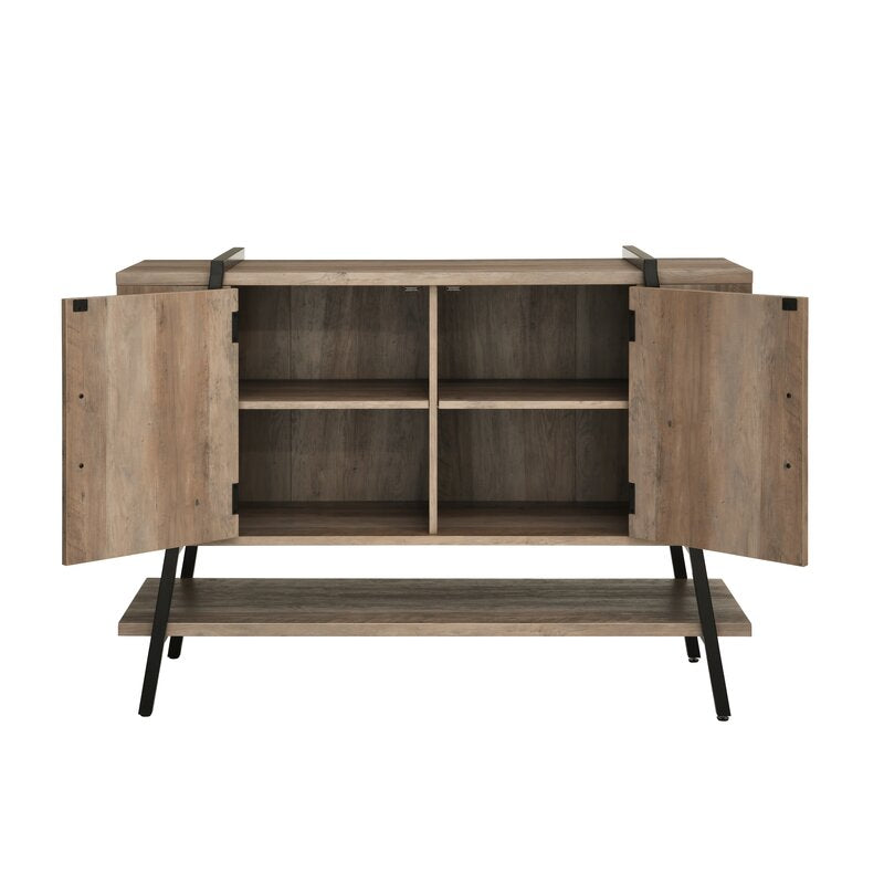 Stone Gray Bima 47.6'' Wide Server Middle Divider and a Shelf