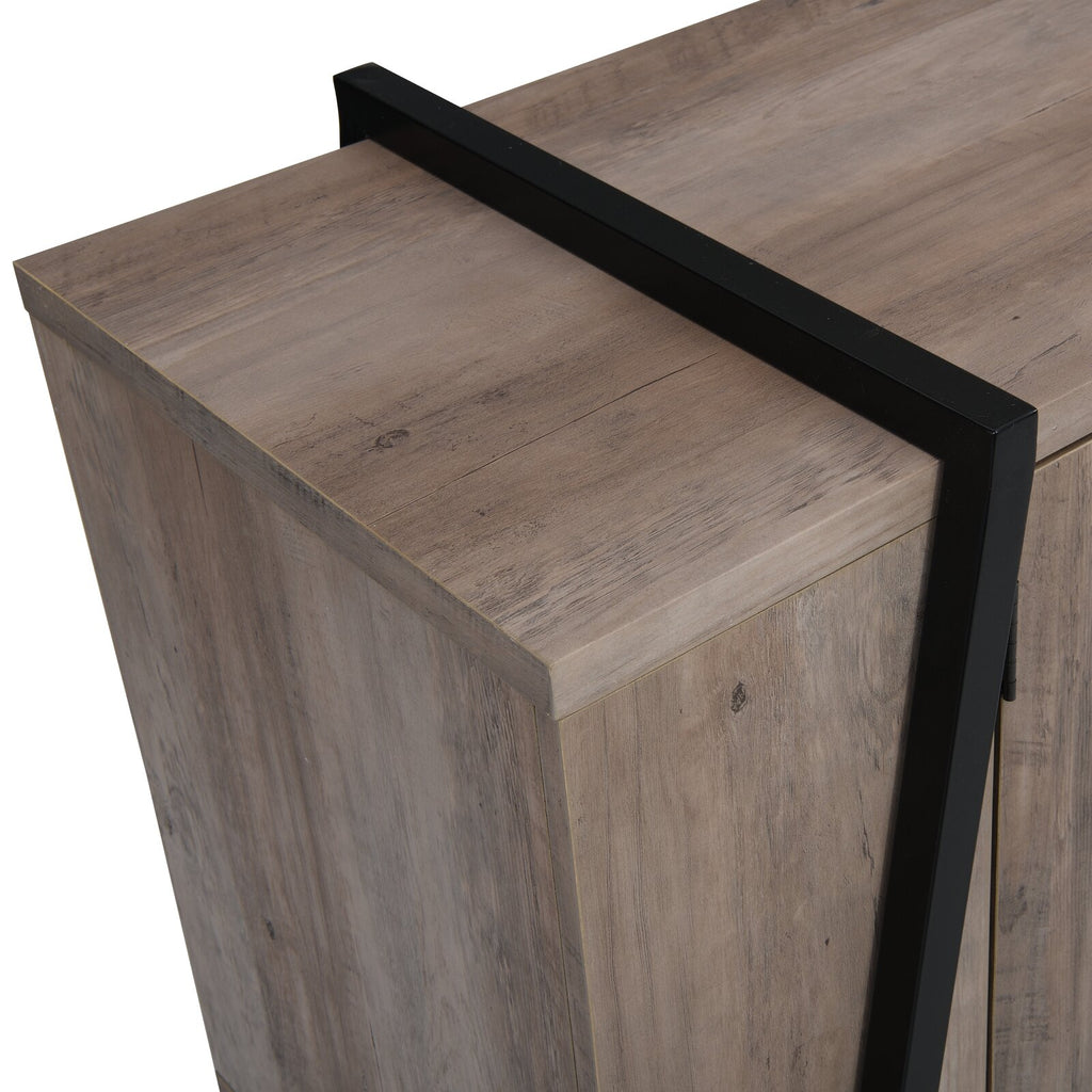 Stone Gray Bima 47.6'' Wide Server Middle Divider and a Shelf